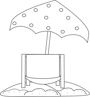 Black_and_White_Beach_Chair_Under_Umbrella