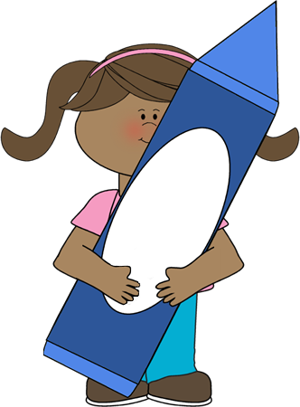 _Girl_Holding_a_Blue_Crayon