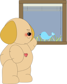 Puppy_Waving_to_a_Bird