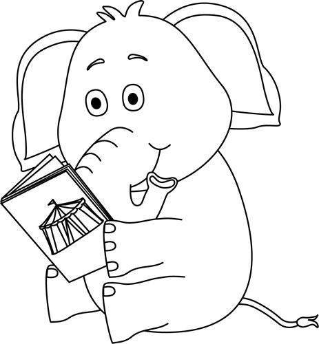 _Black_and_White_Elephant_Reading