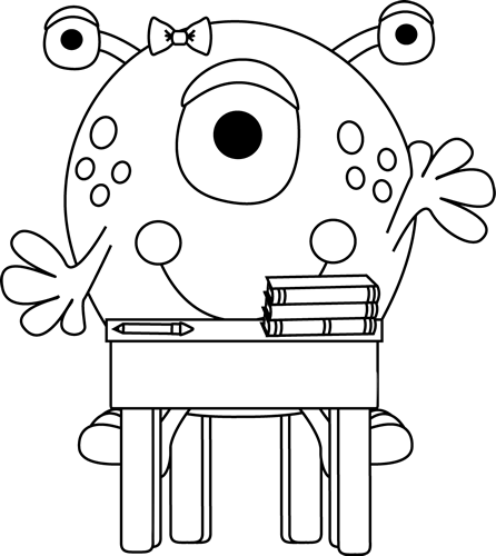 _Black_and_White_Girl_Monster_in_School