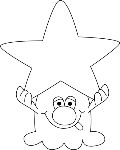 _Black_and_White_Monster_Holding_a_Star