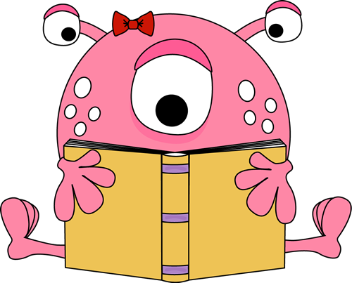 Girl_Monster_Reading_a_Book