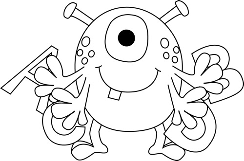 _Black_and_White_Alphabet_Monster