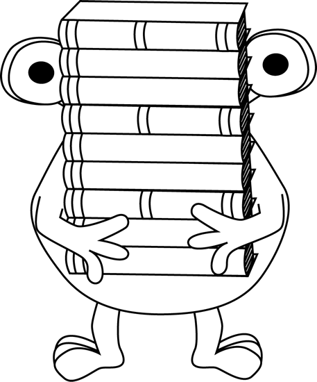 Black_and_White_Monster_Carrying_Books