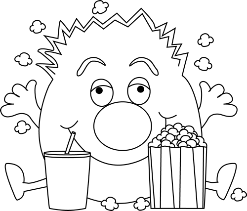 Black_and_White_Monster_and_Popcorn
