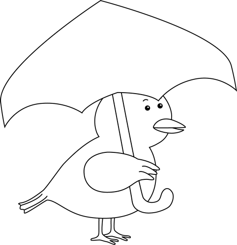 Black_and_White_Bird_Holding_an_Umbrella