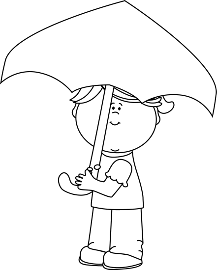 Black_and_White_Little_Girl_with_an_Umbrella